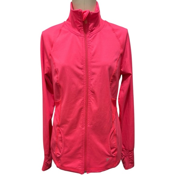 102 Old Navy| EUC Women’s Active Zip-Up Jacket – Coral Pink (Size M) - Picture 2 of 12